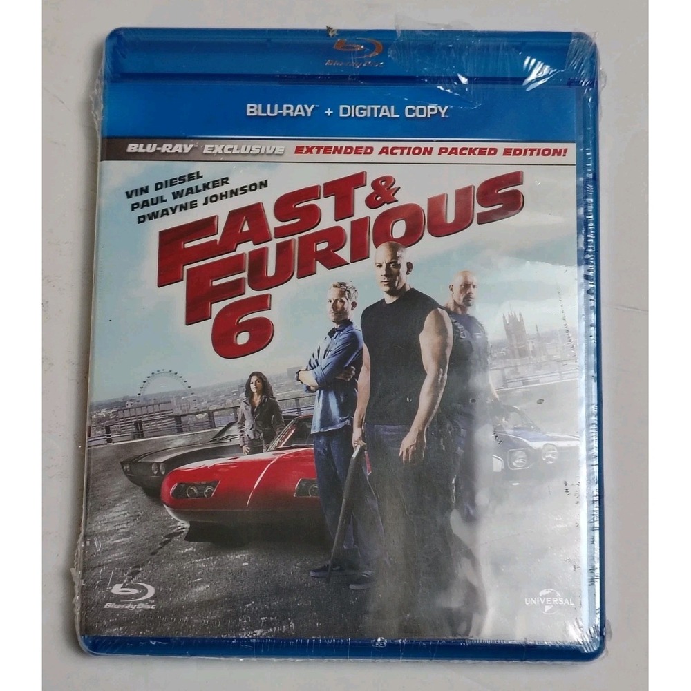 Fast & Furious 6 Blu-ray NEW SEALED Vin Diesel Paul Walker Action Movie